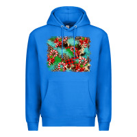 True Royal Christmas Plaid Turquoise Glitter Cowhide Premium Hoodie - FaDigitalArtStudio