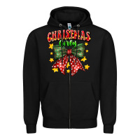 Black festive holiday bow design Zipper Hoodie - CowhideDigitalArt