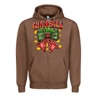 Chestnut festive holiday bow design Zipper Hoodie - CowhideDigitalArt