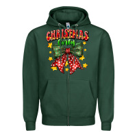 Sports Green festive holiday bow design Zipper Hoodie - CowhideDigitalArt