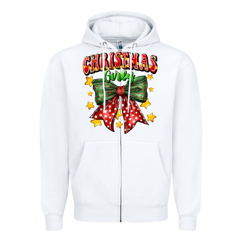 Festive Holiday Bow Design Zipper Hoodie by CowhideDigitalArt | Teevron