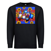 Black American flag gnomes truck sunflowers star leopard glitter Premium Sweatshirt - Artiststas