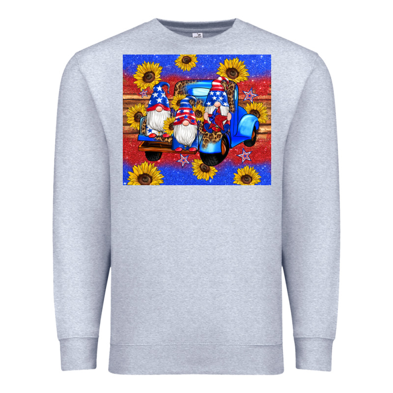American Flag Gnomes Truck Sunflowers Star Leopard Glitter Premium Sweatshirt by Artiststas | Teevron