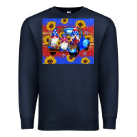 Navy American flag gnomes truck sunflowers star leopard glitter Premium Sweatshirt - Artiststas