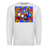 Oatmeal Heather American flag gnomes truck sunflowers star leopard glitter Premium Sweatshirt - Artiststas