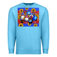 Ocean Blue American flag gnomes truck sunflowers star leopard glitter Premium Sweatshirt - Artiststas