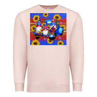 Pale Pink American flag gnomes truck sunflowers star leopard glitter Premium Sweatshirt - Artiststas