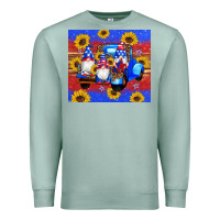 Seafoam American flag gnomes truck sunflowers star leopard glitter Premium Sweatshirt - Artiststas