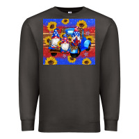 Smoke American flag gnomes truck sunflowers star leopard glitter Premium Sweatshirt - Artiststas