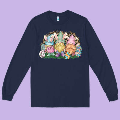 Easter Day Gnomes Long Sleeve Tee Designed By Howdyjamesfarm