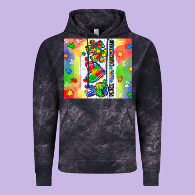 Peace Love Understand Vintage Hoodie Designed By Cowgirlartshop