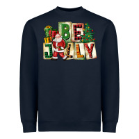 Navy be jolly santa christmas Heavyweight Sweatshirt - FaDigitalArtStudio