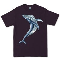 Plum humpback whale jumping Premium Tee - BarkalooDesign