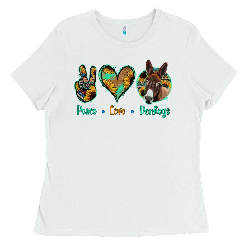 Peace Love Donkeys Ladies Tee by Bettercallsaul | Teevron