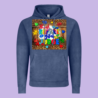 Think Before You Judge Vintage Hoodie Designed By Cowgirlartshop