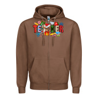 Chestnut Christmas teacher Zipper Hoodie - CowhideDigitalArt