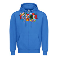 True Royal Christmas teacher Zipper Hoodie - CowhideDigitalArt
