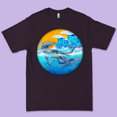 Humpback Whale Premium Tee Designed By Barkaloodesign