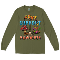 Army Green Love support advocate Long Sleeve Tee - CowGirlArtShop