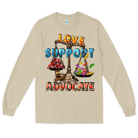 Mushroom Love support advocate Long Sleeve Tee - CowGirlArtShop