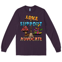 Plum Love support advocate Long Sleeve Tee - CowGirlArtShop