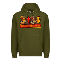Army Green three up three down softball Premium Hoodie - Jasminsmagicworld