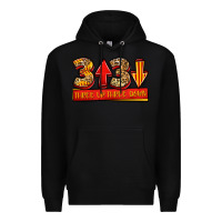 Black three up three down softball Premium Hoodie - Jasminsmagicworld