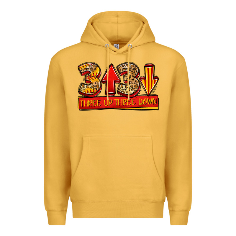 Three Up Three Down Softball Premium Hoodie by Jasminsmagicworld | Teevron