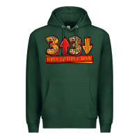 Sports Green three up three down softball Premium Hoodie - Jasminsmagicworld