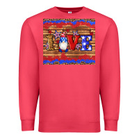 Cardinal american flag gnomes love star leopard glitter Premium Sweatshirt - Artiststas