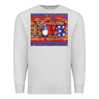 Dove Grey american flag gnomes love star leopard glitter Premium Sweatshirt - Artiststas