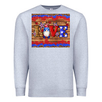 Heather Grey american flag gnomes love star leopard glitter Premium Sweatshirt - Artiststas
