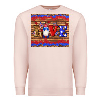 Pale Pink american flag gnomes love star leopard glitter Premium Sweatshirt - Artiststas