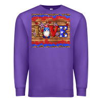 Purple american flag gnomes love star leopard glitter Premium Sweatshirt - Artiststas
