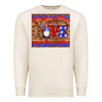 Sandshell american flag gnomes love star leopard glitter Premium Sweatshirt - Artiststas