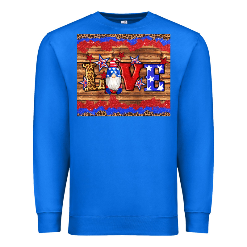 American Flag Gnomes Love Star Leopard Glitter Premium Sweatshirt by Artiststas | Teevron