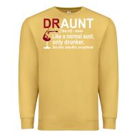 Antique Gold Funny Drunk Aunt Definition DRAUNT Gift For Auntie Premium Sweatshirt - minhPixels