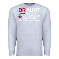 Heather Grey Funny Drunk Aunt Definition DRAUNT Gift For Auntie Premium Sweatshirt - minhPixels