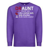 Purple Funny Drunk Aunt Definition DRAUNT Gift For Auntie Premium Sweatshirt - minhPixels