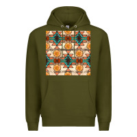 Army Green native american aztec seamless pattern 1 Premium Hoodie - BundleAndBundleShop