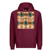 Burgundy native american aztec seamless pattern 1 Premium Hoodie - BundleAndBundleShop
