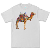 Dove Grey camel with colorful saddle Premium Tee - BarkalooDesign