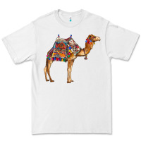 White camel with colorful saddle Premium Tee - BarkalooDesign
