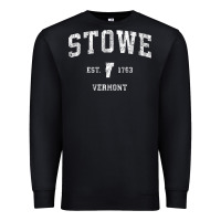 Black Stowe Vermont Vt Vintage Athletic Sports Premium Sweatshirt - minhPixels