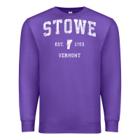 Purple Stowe Vermont Vt Vintage Athletic Sports Premium Sweatshirt - minhPixels