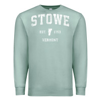 Seafoam Stowe Vermont Vt Vintage Athletic Sports Premium Sweatshirt - minhPixels