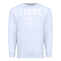 White Stowe Vermont Vt Vintage Athletic Sports Premium Sweatshirt - minhPixels