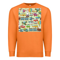 Carrot Planes, Trains, and Automobiles pattern Chiffon Top Premium Sweatshirt - minhPixels
