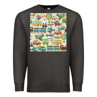 Smoke Planes, Trains, and Automobiles pattern Chiffon Top Premium Sweatshirt - minhPixels