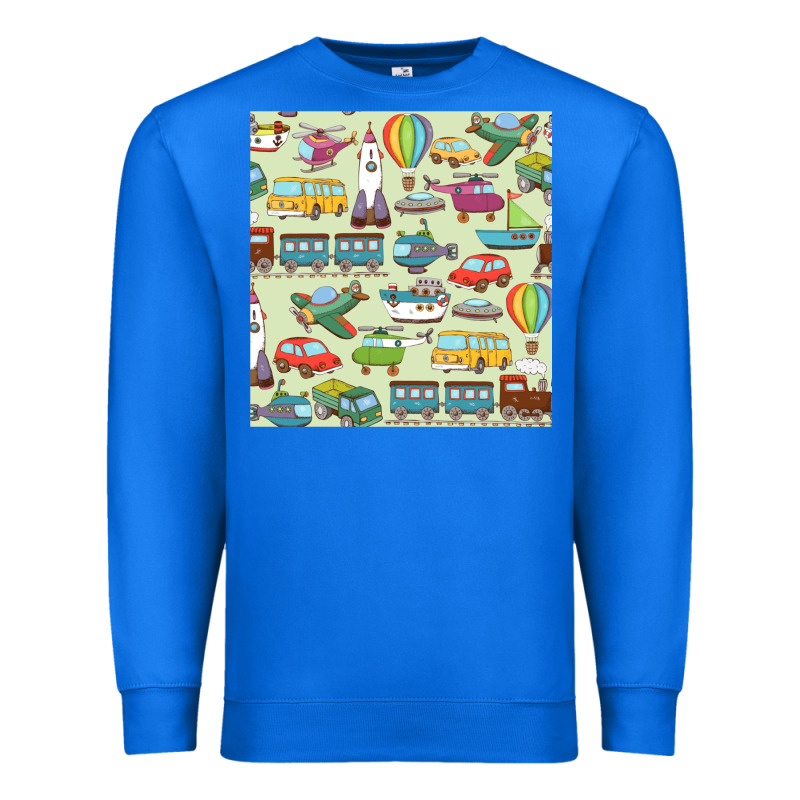 Planes, Trains, And Automobiles Pattern Chiffon Top Premium Sweatshirt by minhPixels | Teevron